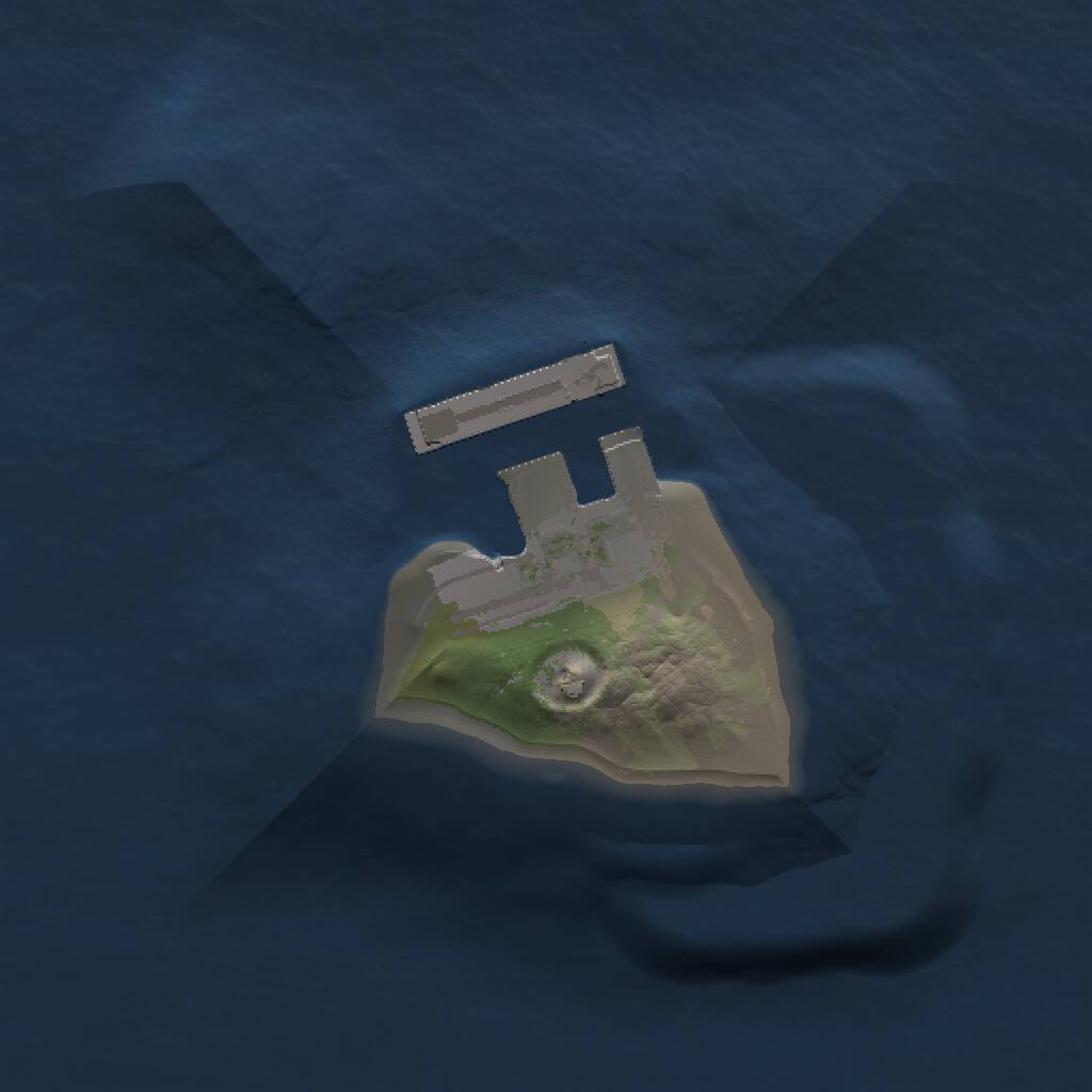 Rust Map: Procedural Map, Size: 1000, Seed: 1469019446, 2 Monuments