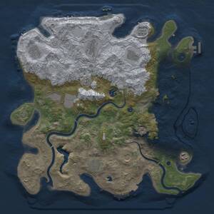 Thumbnail Rust Map: Procedural Map, Size: 4000, Seed: 747566929, 15 Monuments
