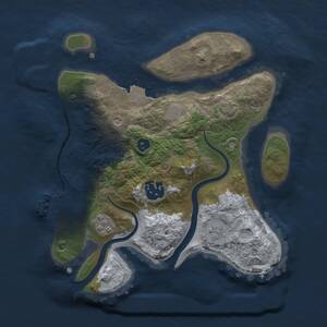 Thumbnail Rust Map: Procedural Map, Size: 2500, Seed: 1930040520, 7 Monuments