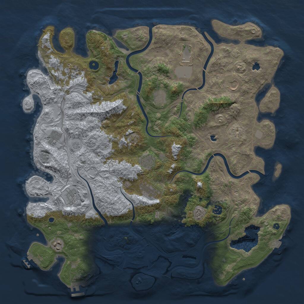 Rust Map: Procedural Map, Size: 4750, Seed: 5675467, 17 Monuments