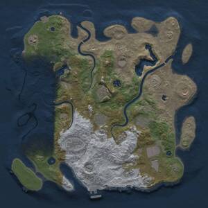 Thumbnail Rust Map: Procedural Map, Size: 4000, Seed: 1369194454, 16 Monuments