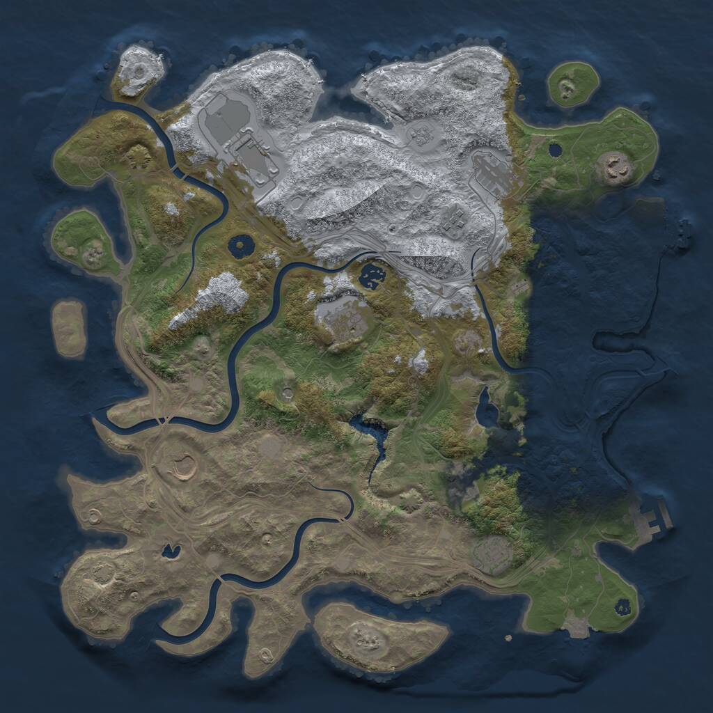 Rust Map: Procedural Map, Size: 4250, Seed: 22996019, 15 Monuments
