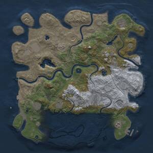 Thumbnail Rust Map: Procedural Map, Size: 4250, Seed: 1263439375, 16 Monuments