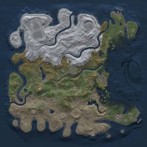 Thumbnail Rust Map: Procedural Map, Size: 4250, Seed: 17134100, 14 Monuments
