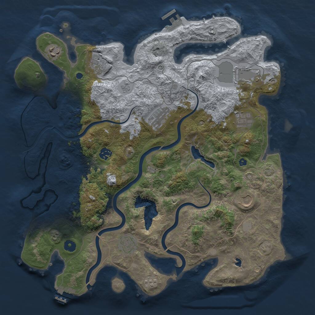 Rust Map: Procedural Map, Size: 4000, Seed: 1135452, 15 Monuments