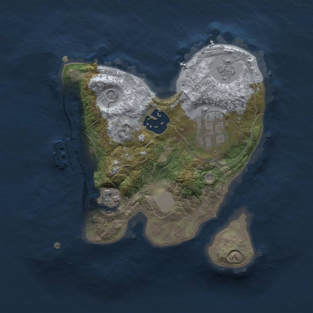 Rust Map: Procedural Map, Size: 2000, Seed: 30307, 7 Monuments