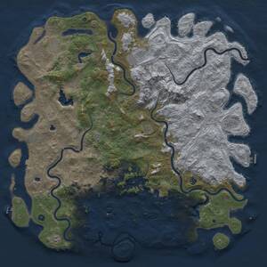 Thumbnail Rust Map: Procedural Map, Size: 6000, Seed: 249301894, 17 Monuments