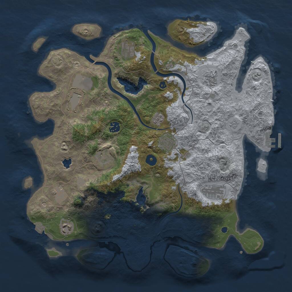 Rust Map: Procedural Map, Size: 4000, Seed: 75486298, 15 Monuments