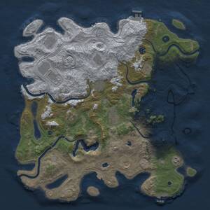 Thumbnail Rust Map: Procedural Map, Size: 4500, Seed: 1620929891, 17 Monuments