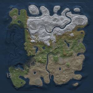 Thumbnail Rust Map: Procedural Map, Size: 4500, Seed: 705163129, 17 Monuments