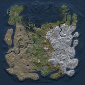 Thumbnail Rust Map: Procedural Map, Size: 4500, Seed: 610223704, 17 Monuments