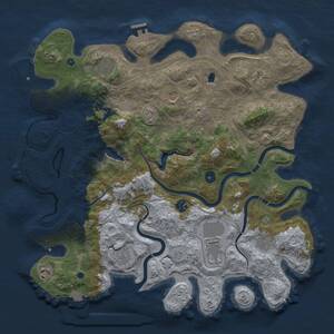 Thumbnail Rust Map: Procedural Map, Size: 4250, Seed: 943407244, 15 Monuments