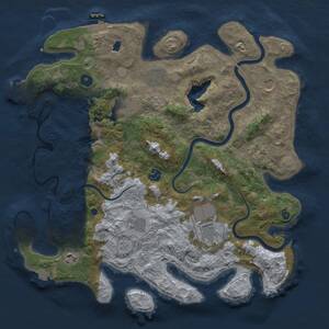 Thumbnail Rust Map: Procedural Map, Size: 4000, Seed: 1622811093, 15 Monuments