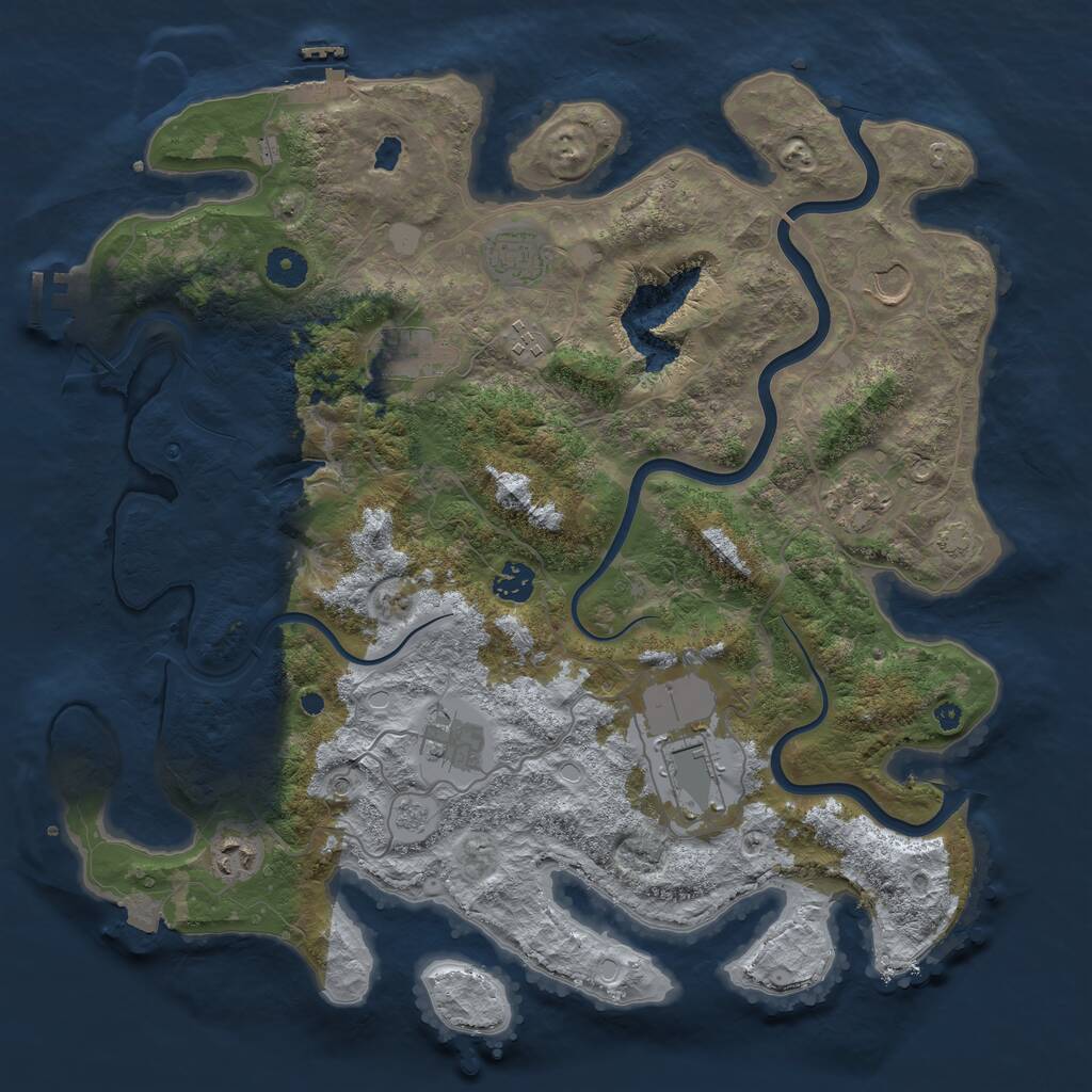 Rust Map: Procedural Map, Size: 4000, Seed: 1622811093, 15 Monuments