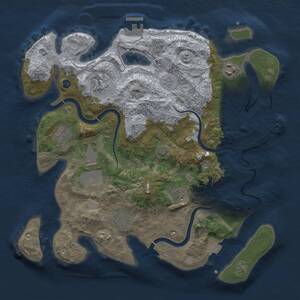 Thumbnail Rust Map: Procedural Map, Size: 3500, Seed: 216701454, 13 Monuments