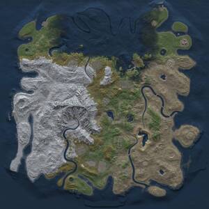 Thumbnail Rust Map: Procedural Map, Size: 5000, Seed: 132013848, 17 Monuments