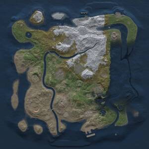 Thumbnail Rust Map: Procedural Map, Size: 3500, Seed: 307191428, 14 Monuments