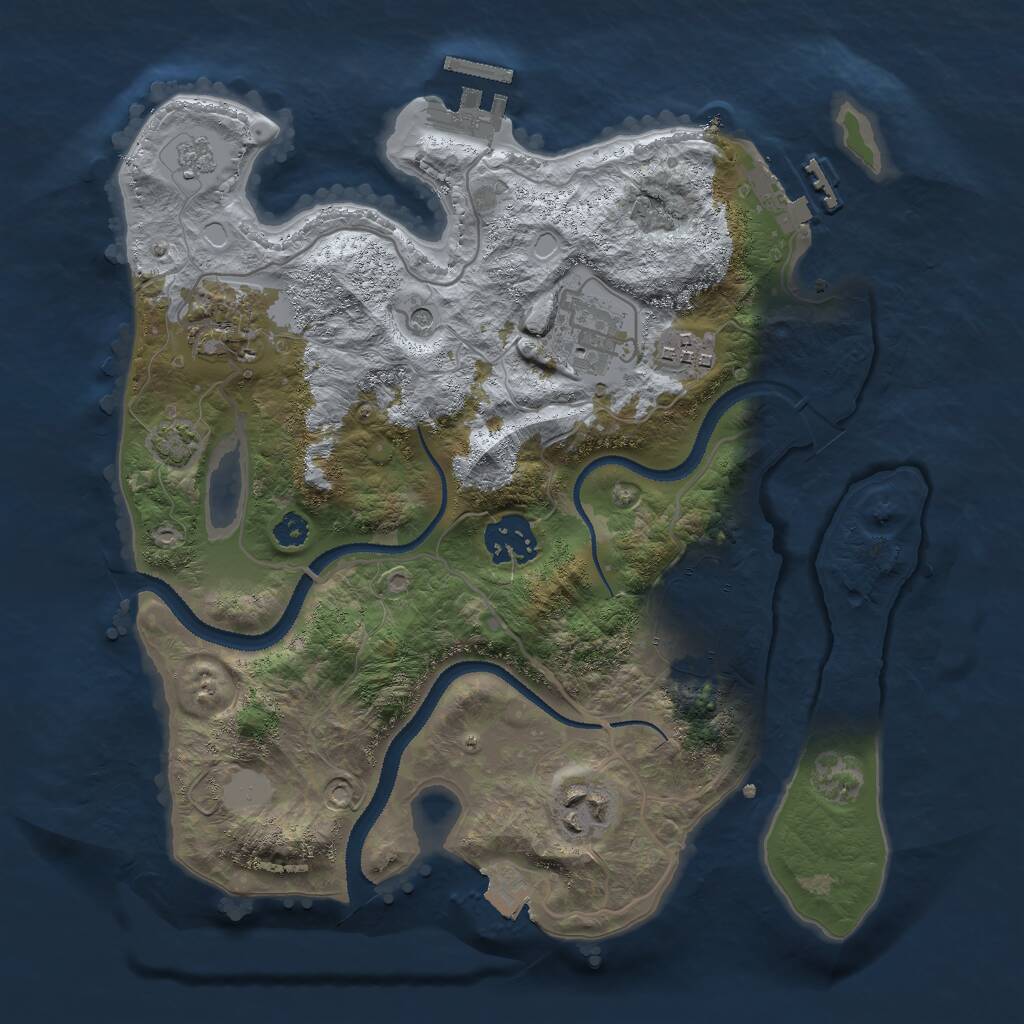 Rust Map: Procedural Map, Size: 3000, Seed: 1426814926, 12 Monuments