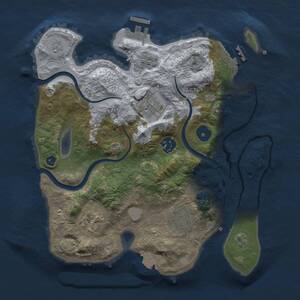 Thumbnail Rust Map: Procedural Map, Size: 3000, Seed: 1426814926, 11 Monuments