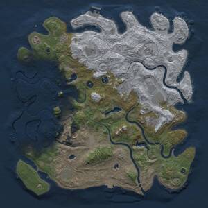 Thumbnail Rust Map: Procedural Map, Size: 4500, Seed: 1470510146, 16 Monuments