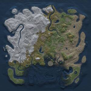 Thumbnail Rust Map: Procedural Map, Size: 4500, Seed: 1487670837, 16 Monuments