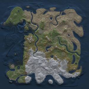 Thumbnail Rust Map: Procedural Map, Size: 4500, Seed: 37895726, 16 Monuments