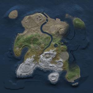 Thumbnail Rust Map: Procedural Map, Size: 2500, Seed: 90, 8 Monuments