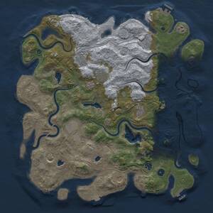 Thumbnail Rust Map: Procedural Map, Size: 4500, Seed: 39602275, 16 Monuments