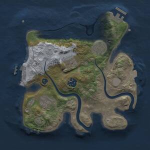 Thumbnail Rust Map: Procedural Map, Size: 2500, Seed: 1911020508, 9 Monuments