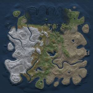 Thumbnail Rust Map: Procedural Map, Size: 4555, Seed: 852848998, 16 Monuments