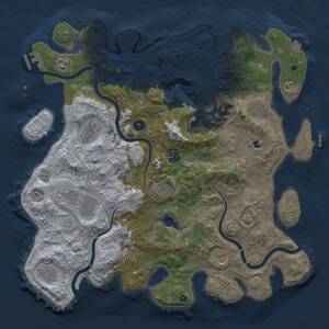 Thumbnail Rust Map: Procedural Map, Size: 4300, Seed: 741365147, 17 Monuments