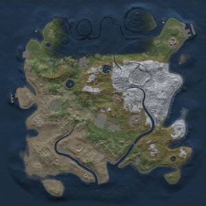 Thumbnail Rust Map: Procedural Map, Size: 3700, Seed: 478989956, 15 Monuments