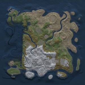 Thumbnail Rust Map: Procedural Map, Size: 3750, Seed: 331014229, 16 Monuments