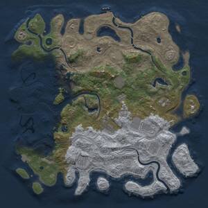 Thumbnail Rust Map: Procedural Map, Size: 4500, Seed: 207835647, 17 Monuments