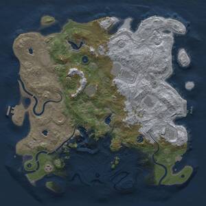 Thumbnail Rust Map: Procedural Map, Size: 4500, Seed: 915388047, 16 Monuments