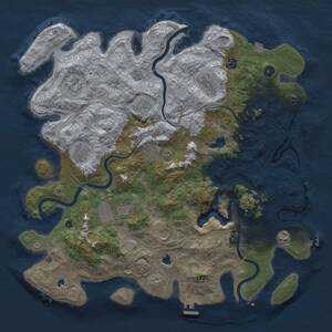Thumbnail Rust Map: Procedural Map, Size: 4500, Seed: 404609349, 16 Monuments