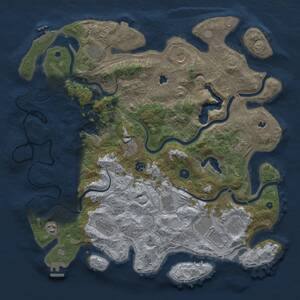 Thumbnail Rust Map: Procedural Map, Size: 4500, Seed: 933472503, 17 Monuments