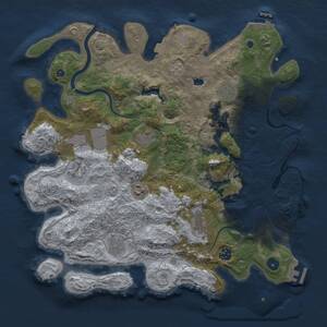 Thumbnail Rust Map: Procedural Map, Size: 4000, Seed: 992253460, 16 Monuments