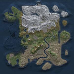 Thumbnail Rust Map: Procedural Map, Size: 3500, Seed: 92676588, 16 Monuments