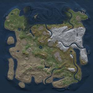 Thumbnail Rust Map: Procedural Map, Size: 4250, Seed: 19223, 15 Monuments