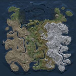 Thumbnail Rust Map: Procedural Map, Size: 4250, Seed: 1236955531, 16 Monuments