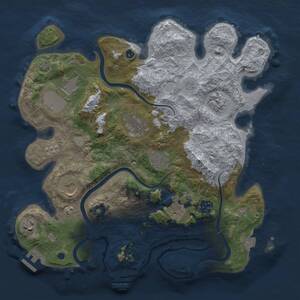 Thumbnail Rust Map: Procedural Map, Size: 3500, Seed: 31313, 15 Monuments