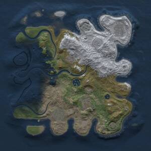 Thumbnail Rust Map: Procedural Map, Size: 3000, Seed: 517761426, 10 Monuments