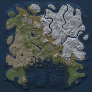 Thumbnail Rust Map: Procedural Map, Size: 4250, Seed: 46073878, 16 Monuments