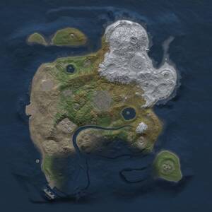 Thumbnail Rust Map: Procedural Map, Size: 2500, Seed: 406402931, 7 Monuments