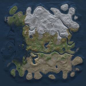 Thumbnail Rust Map: Procedural Map, Size: 4250, Seed: 340629052, 16 Monuments