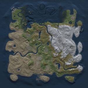 Thumbnail Rust Map: Procedural Map, Size: 4500, Seed: 1756947231, 17 Monuments