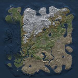 Thumbnail Rust Map: Procedural Map, Size: 4500, Seed: 312273129, 16 Monuments