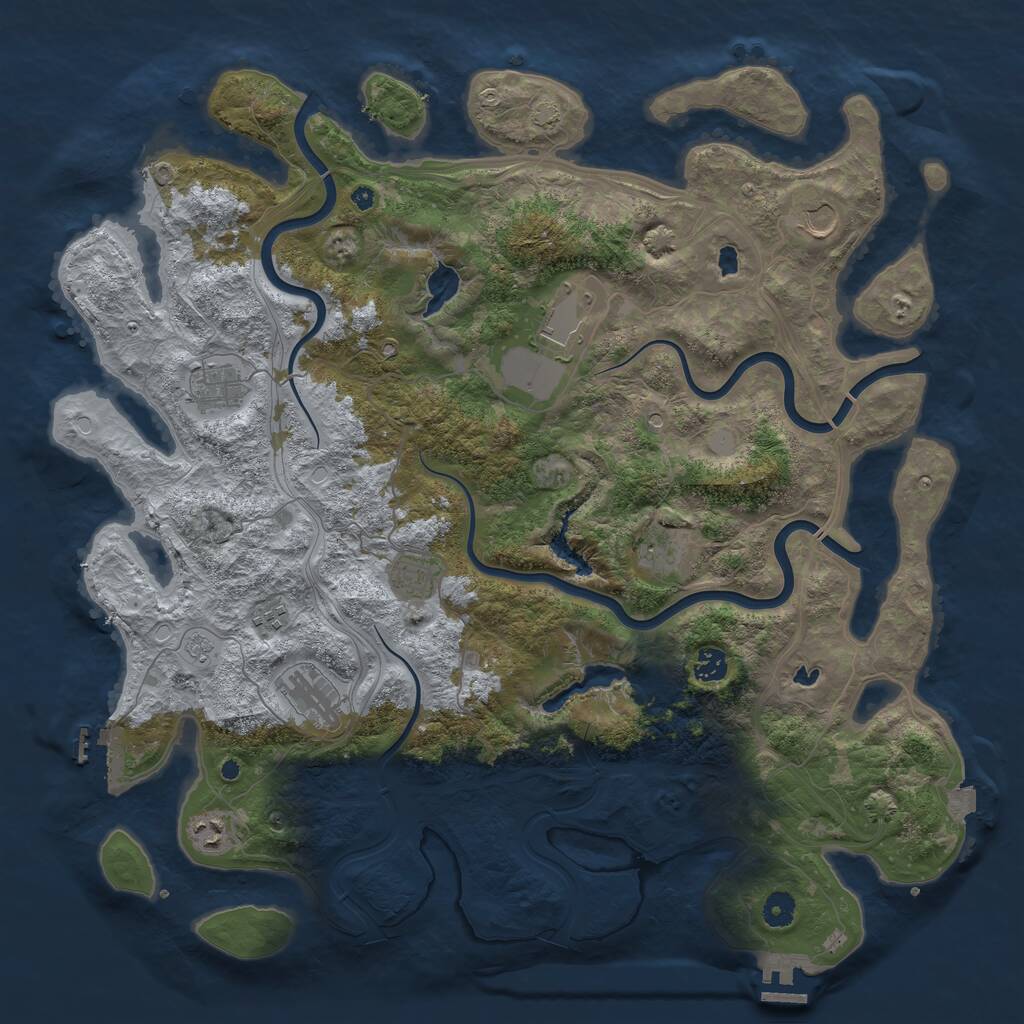 Rust Map: Procedural Map, Size: 4500, Seed: 588563381, 15 Monuments