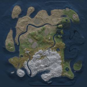 Thumbnail Rust Map: Procedural Map, Size: 3500, Seed: 707965787, 14 Monuments